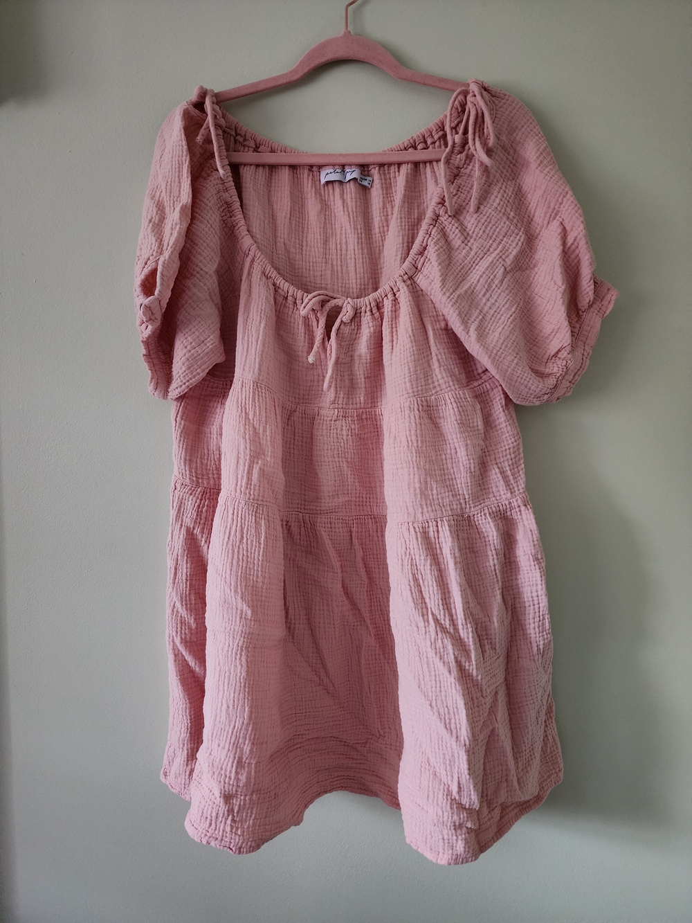 Petal & Pup Dusty Rose Cotton Gauze Peasant Dress